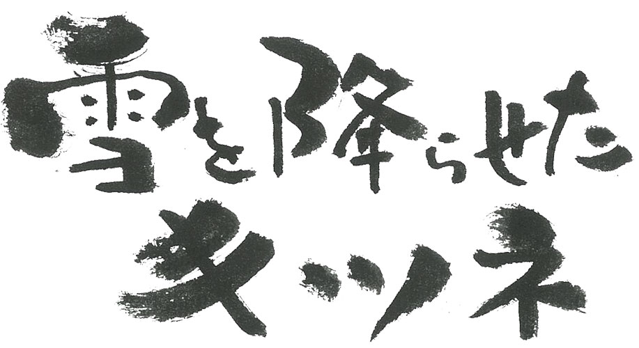 雪を降らせたキツネ